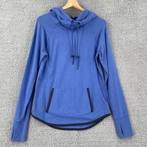Athleta Sentry Hooded Pullover blue Small